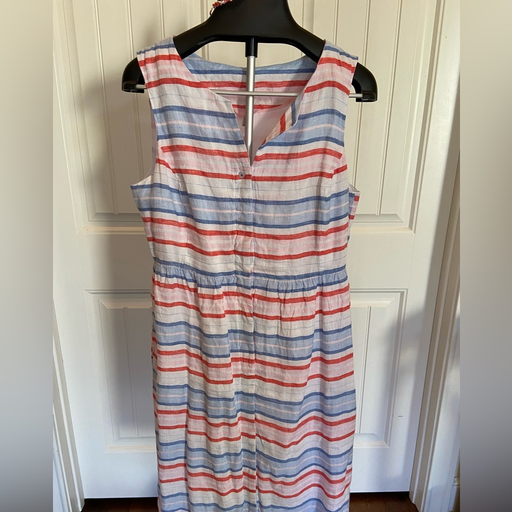 Linen Striped Summer Dress